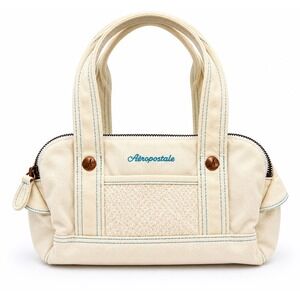Aeropostale Vintage Y2K 2000's Chic White Canvas Small Shoulder Bag Purse